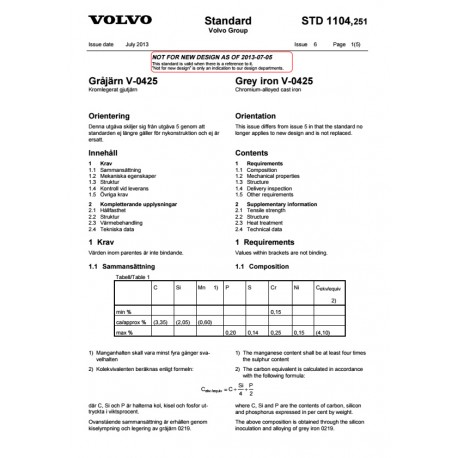 VOLVO STD 1104,251 0