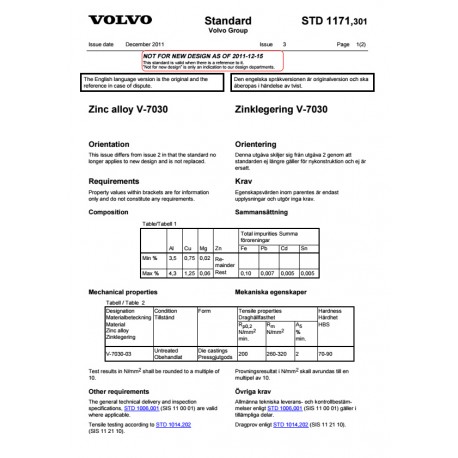 VOLVO STD 1171,301 0